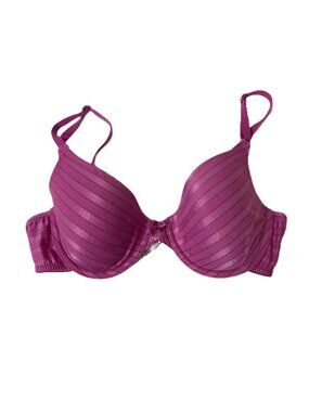 Maidenform One Fab Fit Pink Striped Demi T-Shirt Underwire Bra 7959 - Size 34C